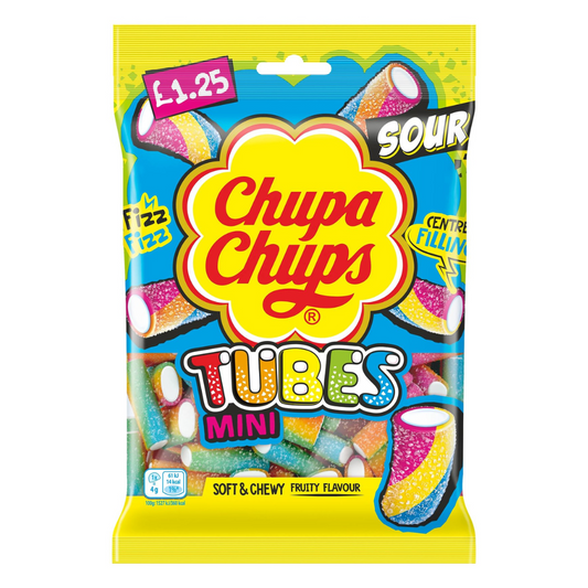 Chupa Chups Mini Tubes Bag 120g 12ct (UK)