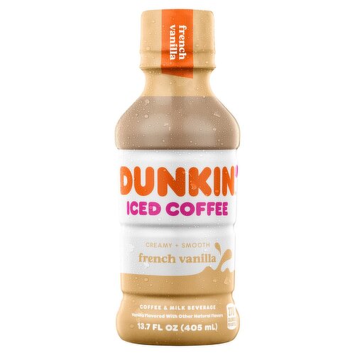 Dunkin' Iced Coffee French Vanilla 13.7oz 12ct (Shipping Extra, Click for Details)