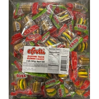 E-frutti Gummi Tacos Wrapped Bulk 2lb 1ct