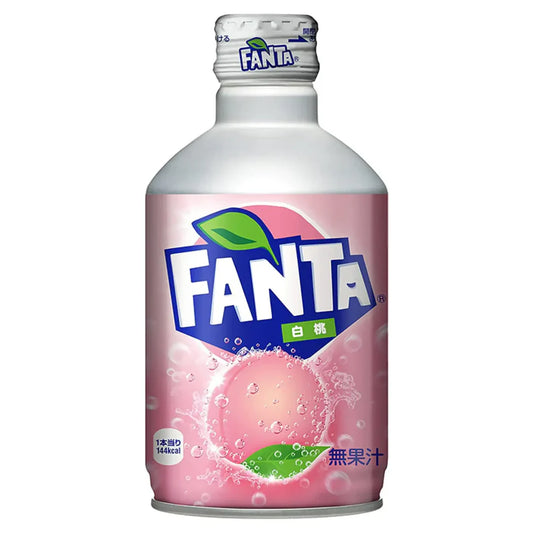 Fanta White Peach Metal Bottle 300ml 24ct (Japan) (Shipping Extra, Click for Details)