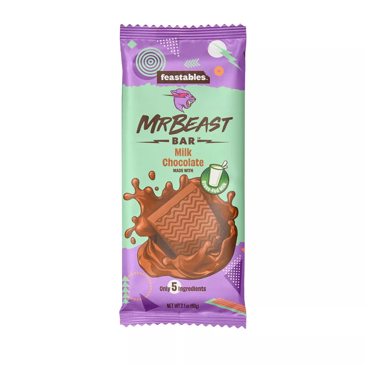 Feastables Mr Beast Milk Chocolate Bar 2.1oz 10ct