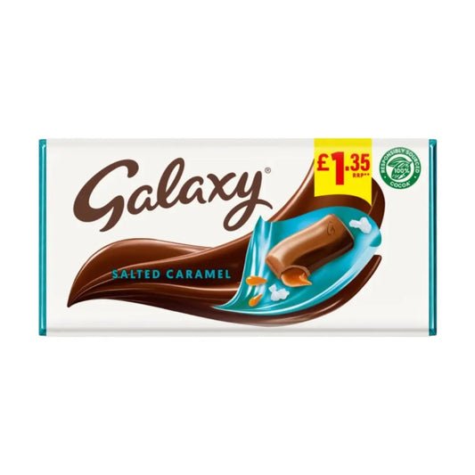 Galaxy Salted Caramel Bar 135g 24ct (UK)