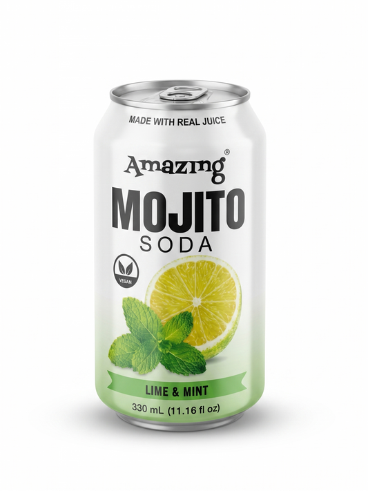 Amazing Mojito Soda Lime Mint 330ml 24ct (Shipping Extra, Click for Details)
