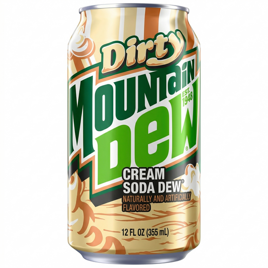 Mountain Dew Dirty Dew Creamy Soda 12oz 12ct (Shipping Extra, Click for Details)