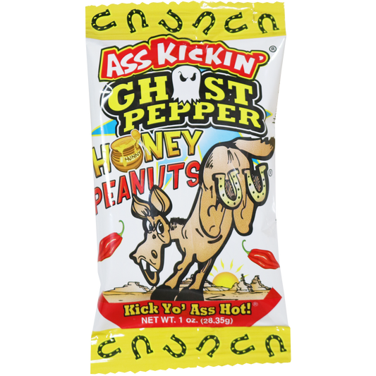 Ass Kickin’ Ghost Pepper Honey Peanuts 1 oz. Bag 24ct