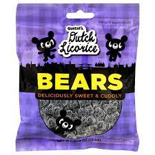 Gustaf's Dutch Licorice Sugared Bears Bag 5.29oz 12ct