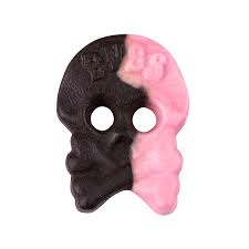 Bubs Bulk Giant Hallon Lakrits Skalle Skum - Raspberry Licorice Skull Foam 2.8kg - Vegan (Sweden)  [LIMIT 3 PER CUSTOMER]