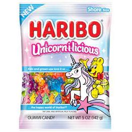 Haribo Peg Bag Unicorn-i-licious 5oz 12ct