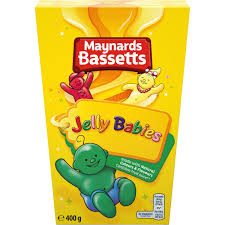 MAYNARDS BASSETTS JELLY BABIES CARTON 350G 6ct (UK)