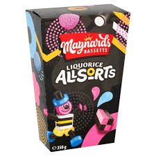 MAYNARDS BASSETTS LIQUORICE ALLSORT CARTON 350G 6ct (UK)