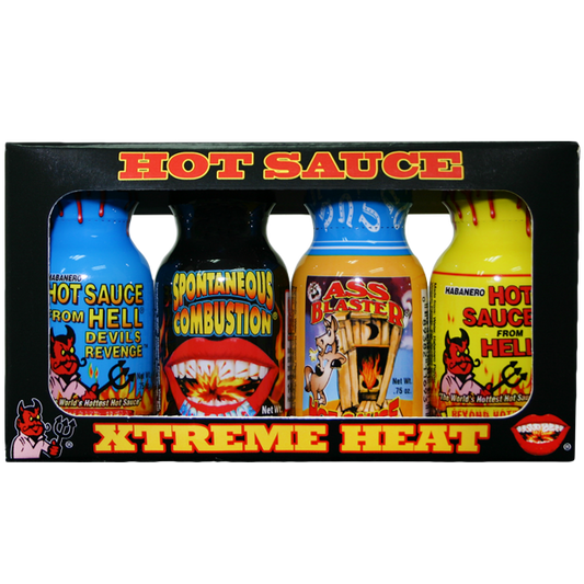 Ass Kickin' Xtreme Hot Sauce 4-Pack Mini Bottle 12ct
