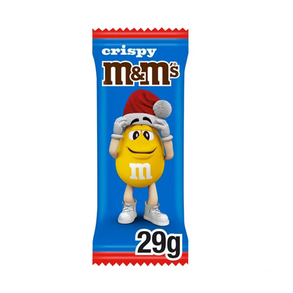 M&M's Crispy Milk Chocolate Christmas Santa Treat 29g 32ct (UK)