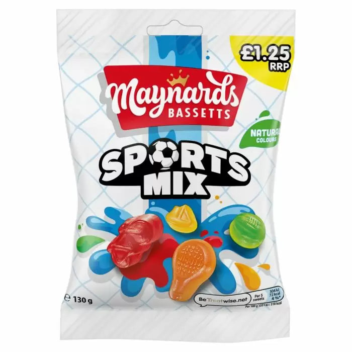 Maynards Bassetts Sports Mix Sweets Bag 130g 12ct (UK)