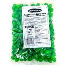 McCormicks Sour Green Apple Balls 1kg