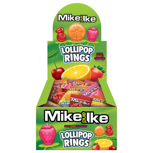 Mike & Ike Lollipop Rings .42oz 24ct