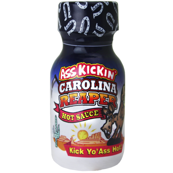 Ass Kickin' Mini Bottle Carolina Reaper Hot Sauce 24ct