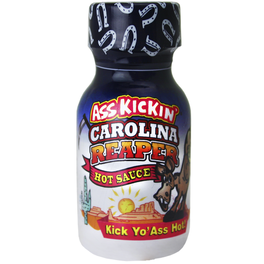 Ass Kickin' Mini Bottle Carolina Reaper Hot Sauce 24ct