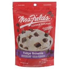 Mrs. Fields Cookie Dough Bites Dessert Toppings - Fudge Brownie 8.5oz 10ct