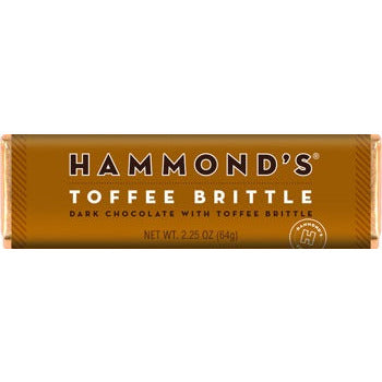 Hammond's Chocolate Bar Toffee Brittle Dark Chocolate 2.25oz 12ct
