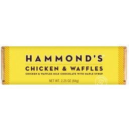 Hammond's Chocolate Bar Chicken & Waffles  Milk Chocolate 2.25oz 12ct