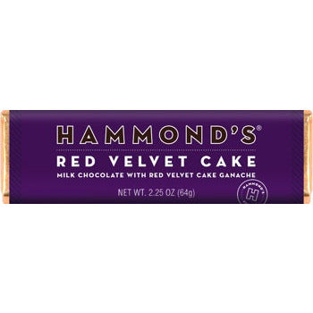 Hammond's Chocolate Bar Red Velvet Cake Milk Chocolate 2.25oz 12ct