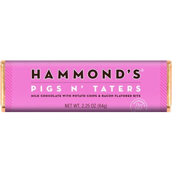 Hammond's Chocolate Bar Pigs N' Taters Milk Chocolate 2.25oz 12ct