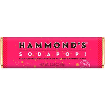 Hammond's Chocolate Bar Soda Pop Milk Chocolate 2.25oz 12ct