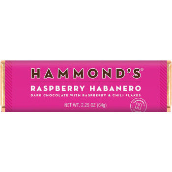 Hammond's Chocolate Bar Raspberry Habanero Dark Chocolate 2.25oz 12ct
