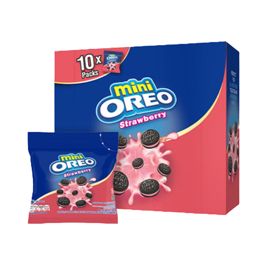 Oreo Mini Strawberry Pouch 10-Pack x 6ct Halal (Indonesia)