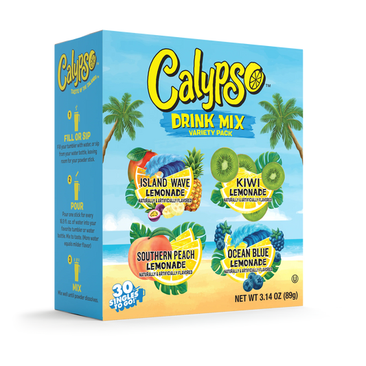 Calypso Variety Pack Drink Mix 30ct Singles to Go 1.04oz 6ct