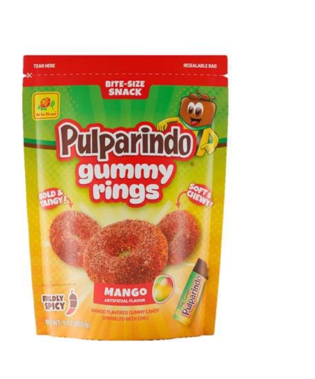 Pulparindo Gummy Rings Mango 9oz 12ct (Mexico)
