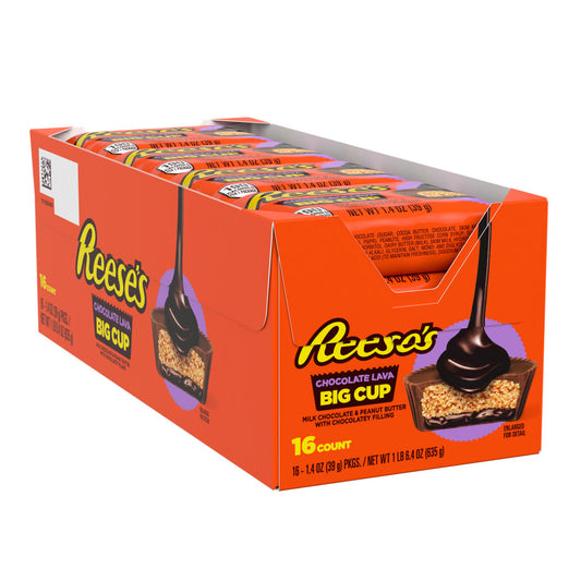 REESE'S Peanut Butter & Chocolate Lava Big Cup Standard Bar 1.4 oz. 16ct