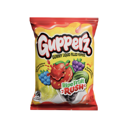 Gupperz® Gummy Liquid Filled Popperz - Ripe Fruit Rush 2.54oz 12ct