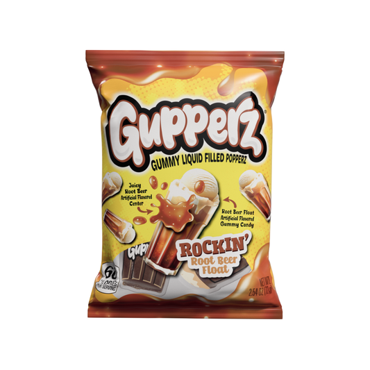 Gupperz® Gummy Liquid Filled Popperz - Rockin' Root Beer Float 2.54oz 12ct
