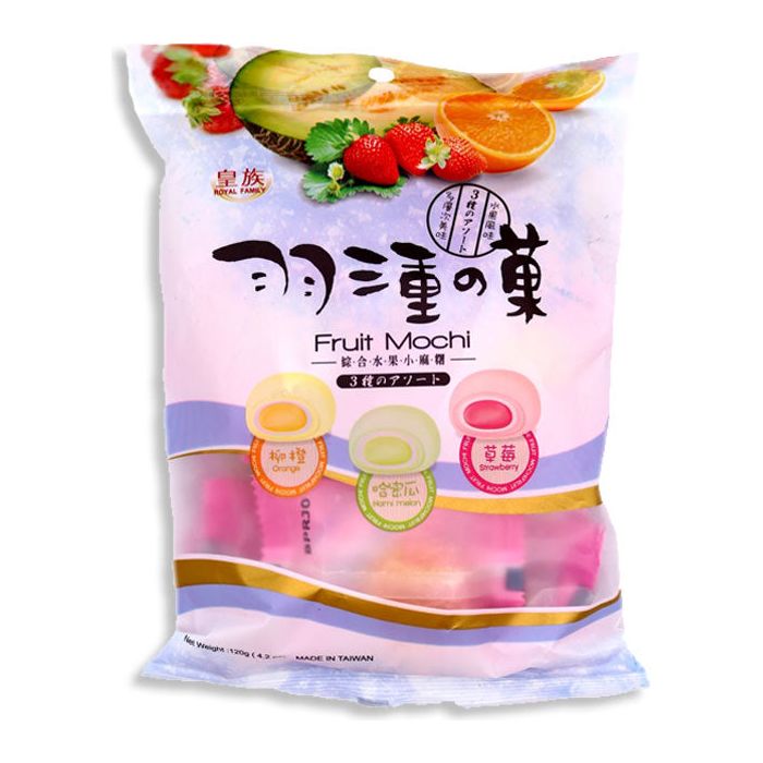 Royal Family Assorted Fruit Mochi Peg Bag 4.2oz 12ct (Taiwan)