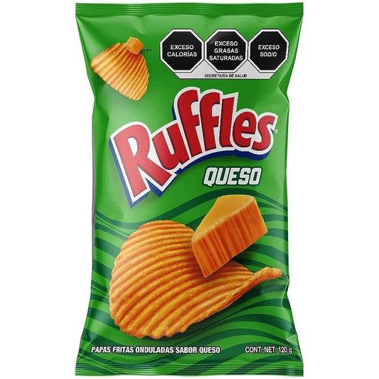 Sabritas Ruffles Queso Large 120g 30ct (Mexico) [Best By June 23 2024]