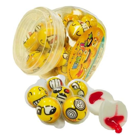 Smiley Kids Juice Filled Gummy Candy Emoji 50ct