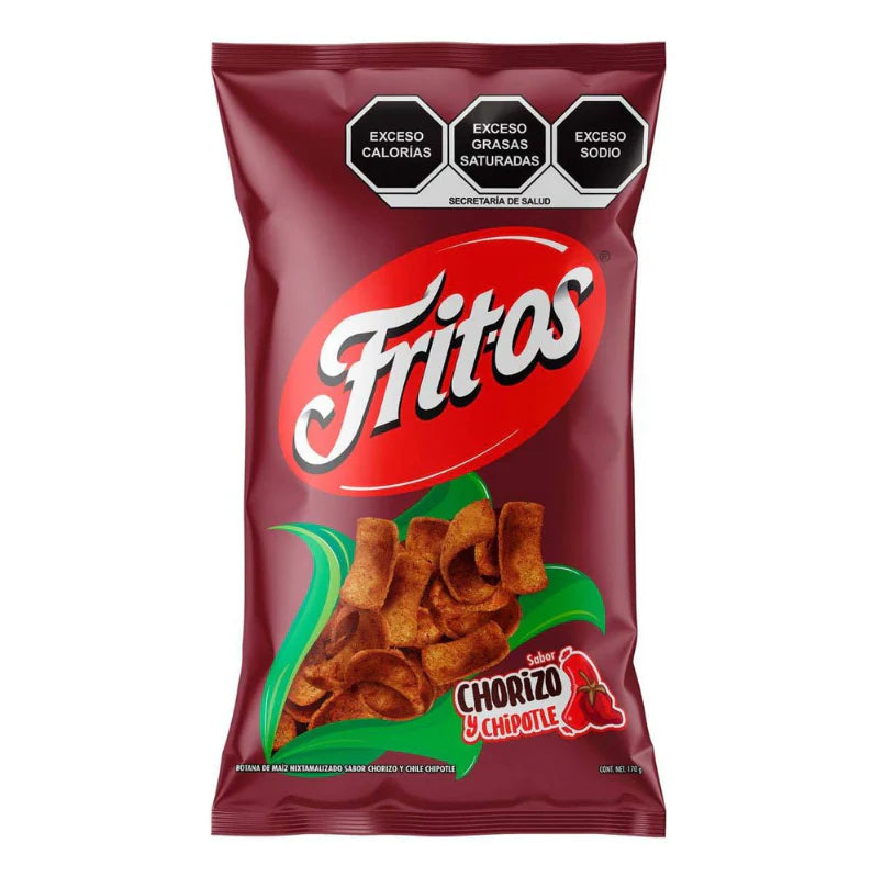 Sabritas Fritos Chorizo & Chipotle Large 170g 21ct (Mexico) [Best By June 30 2024]