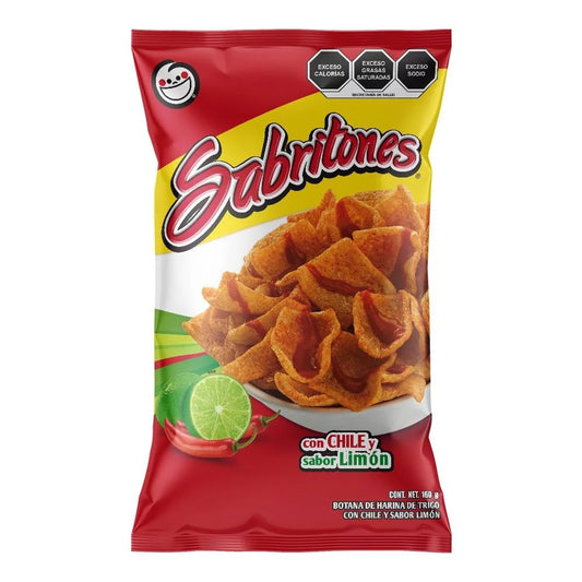 Sabritas Sabritones Chile Limon Large 160g 10ct (Mexico) [Best By July 14 2024]