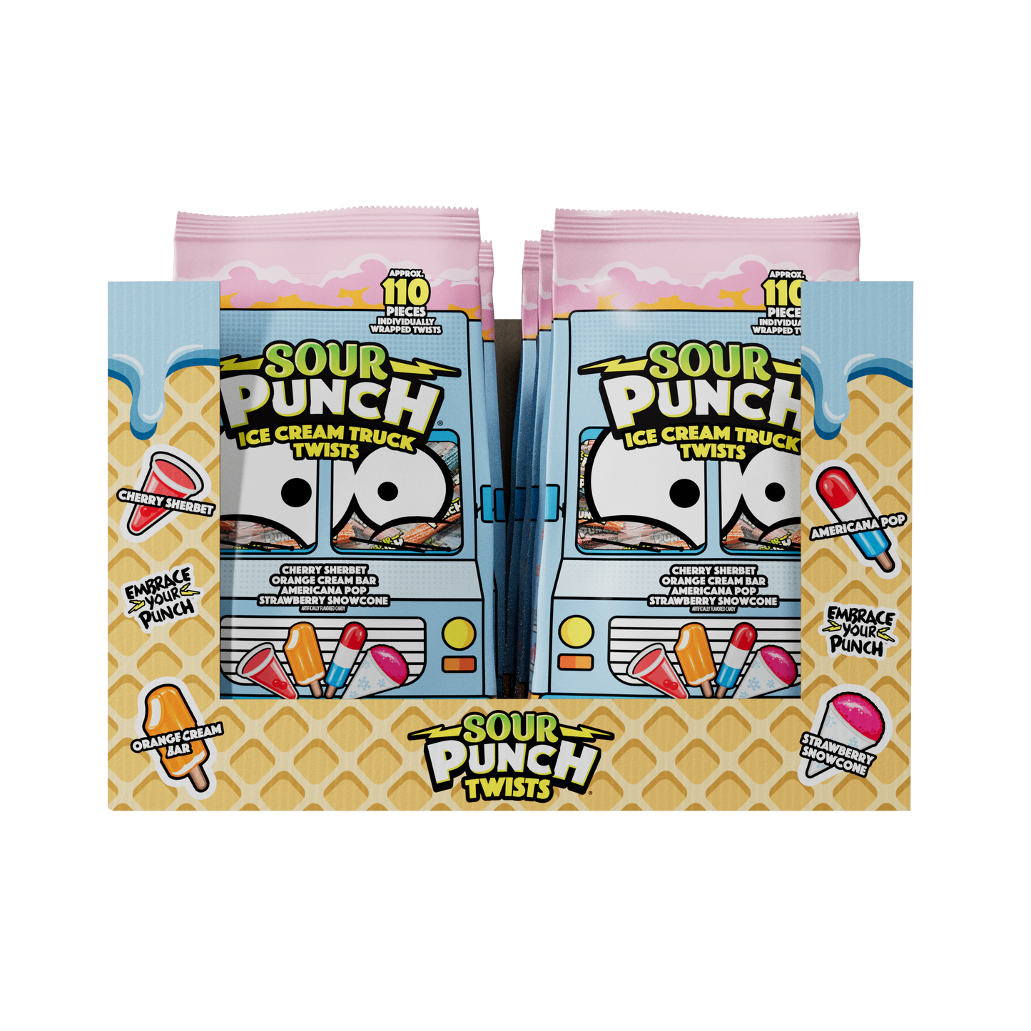Sour Punch 3"Twist Ice Cream Truck Gusset 24.50oz 6ct