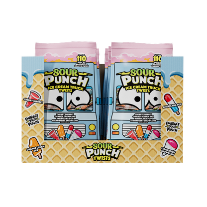 Sour Punch 3"Twist Ice Cream Truck Gusset 24.50oz 6ct