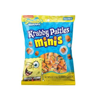 Spongebob Gummy Krabby Patty Minis Peg Bag 5oz 12ct