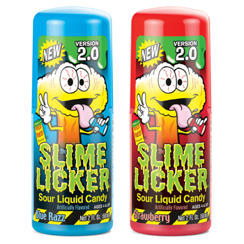 Toxic Waste Slime Licker 2.0 Blue Razz & Strawberry  2oz 12ct