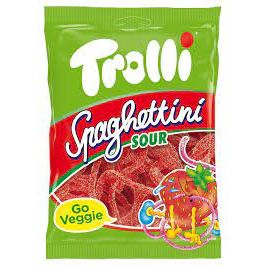 Trolli Sour Strawberry Spaghettini 100g 30ct Vegan (Europe)