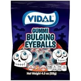 Vidal Halloween Bulging Eyeballs Peg Bags 4.5oz 14ct