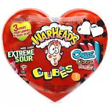 Warheads Valentines Sour Heart Scrambler 3.85oz 8ct