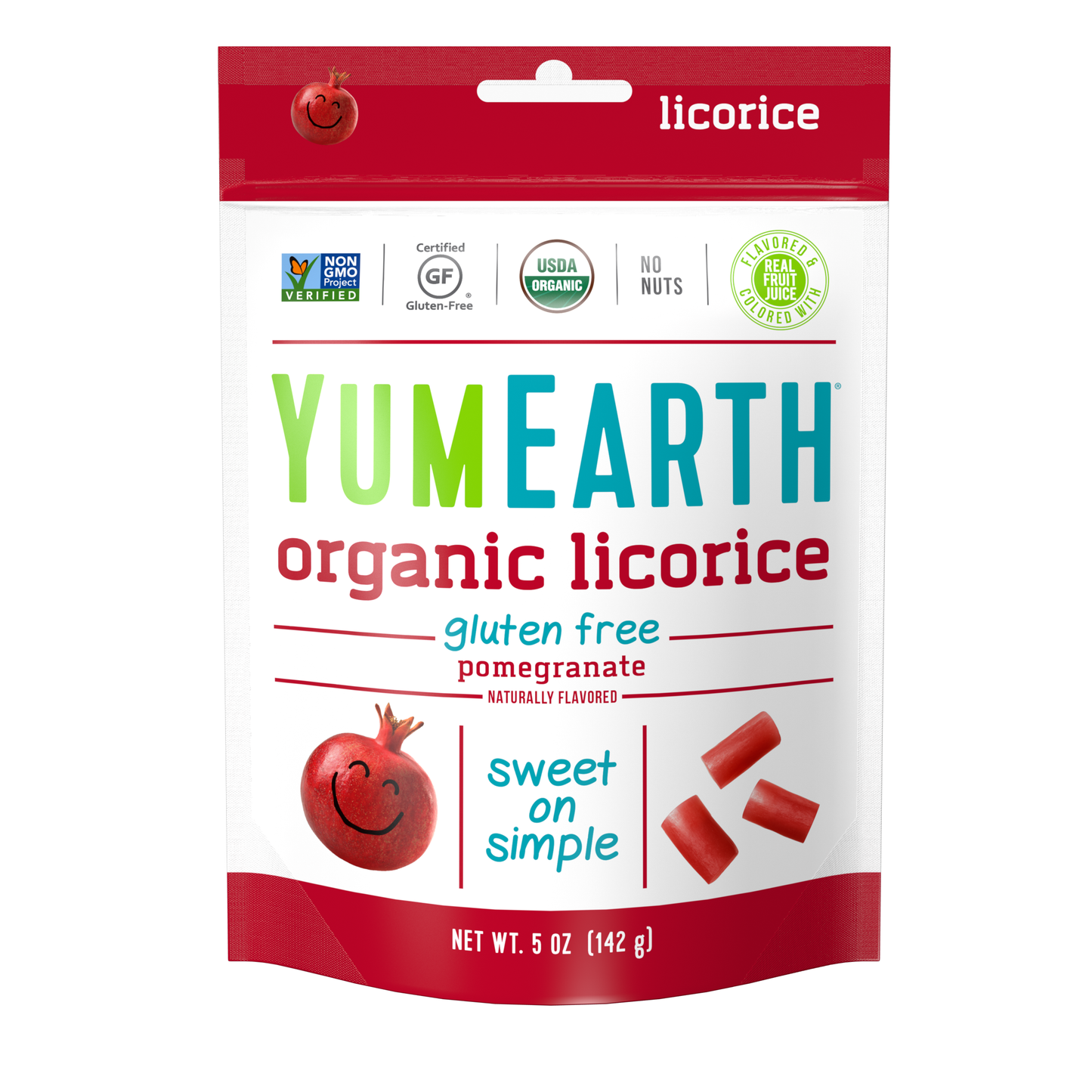 YumEarth Organic Pomegranate Licorice 5oz 6ct