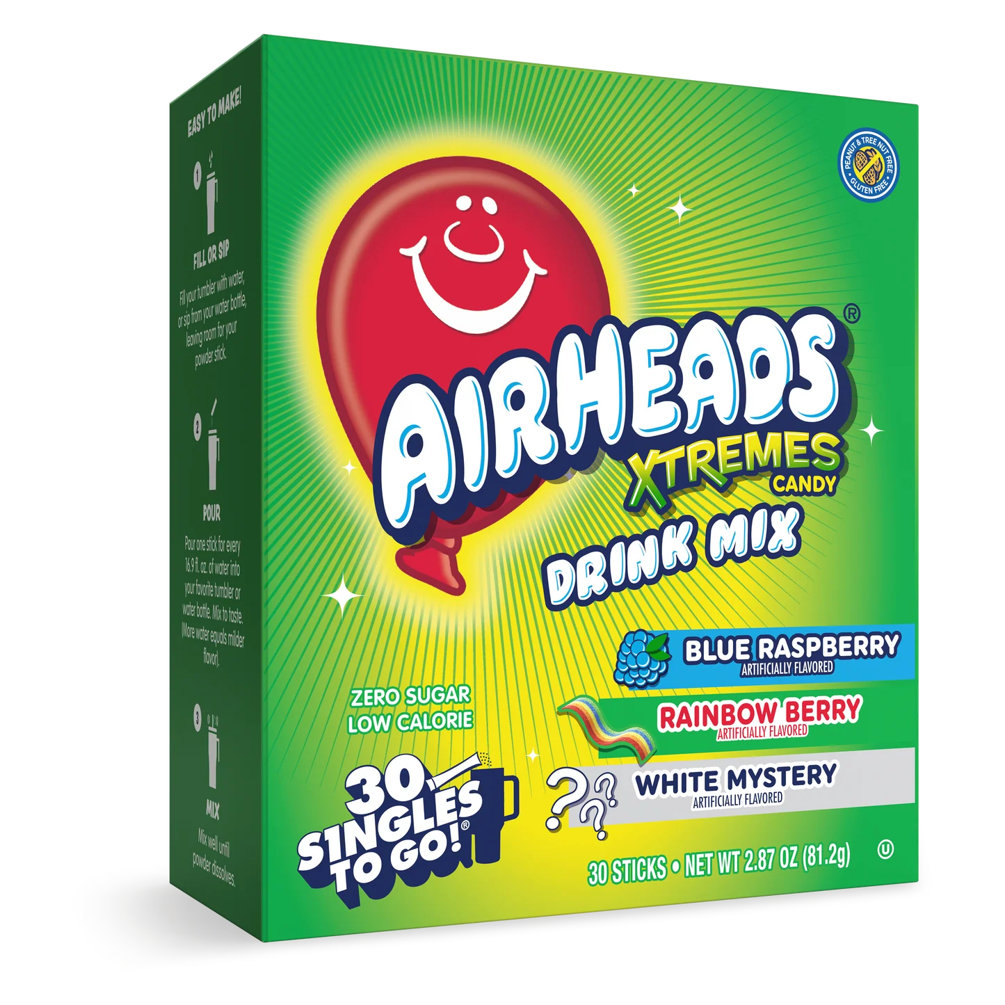 Airheads Drink Mix 30ct Singles to Go 0.95oz 6ct