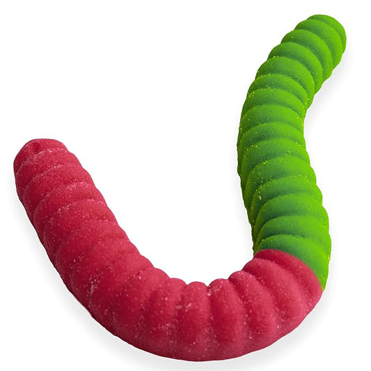 World's Largest Gummy Worm Neon Sour 2 Tone Cherry/Apple Blister Packaging 26 Inches 3lb 1ct