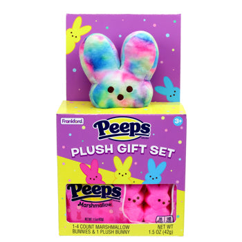 Assorted Peeps Plush Bunny House Blue & Pink 1.5oz 6ct - candynow.ca